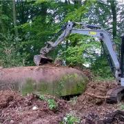 The firing bunker during the works