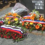 The grave at the end of the tribute ceremony